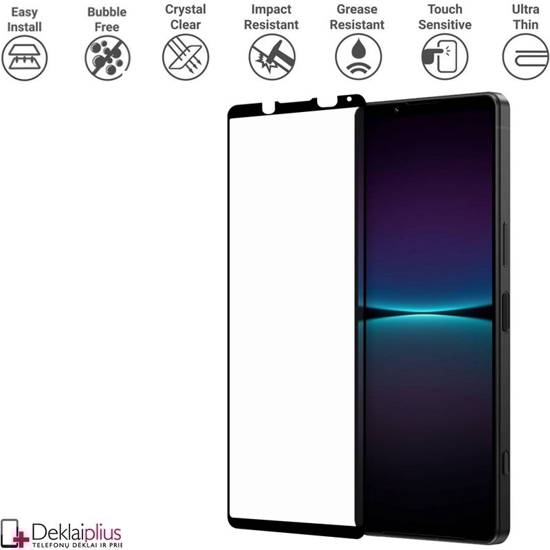 Telefono ekrano apsauginis stiklas - per visą ekraną (Sony Xperia 1 IV) Telefono ekrano apsauginis stiklas - per visą ekraną (Sony Xperia 1 IV)